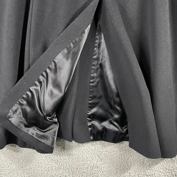 Vtg Laura Ashley Wool Coat Women 12 Full Length Double Breasted Velvet Collar - Picture 16 of 16